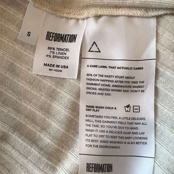 Reformation - Como Dress - Natural - S - Picture 4 of 4